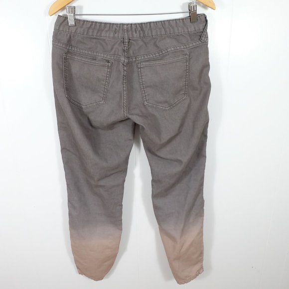 Free People Jeans Womens W 28 Gray Bleached Graded Jogger Lightweight Stretch - Picture 4 of 9